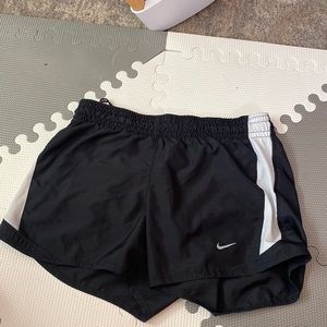 Nike Dri-Fit Black/white Lined Athletic Running Shorts XS